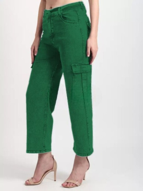 Sktraderzk Relaxed Fit Women Green Jeans