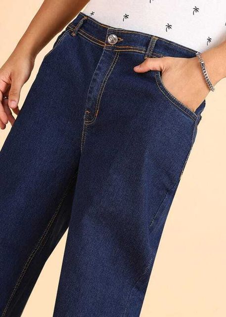 Wanted Men Straight Fit Mid Rise Dark Blue Jeans - Image 5