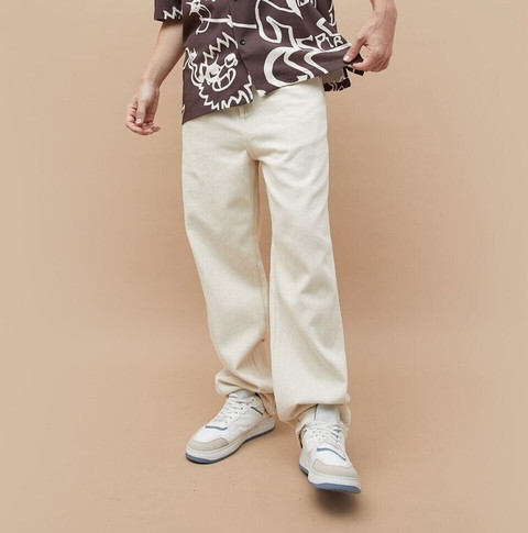 DENIM LOOK Loose Fit Men White Jeans - Buy DENIM LOOK Loose Fit