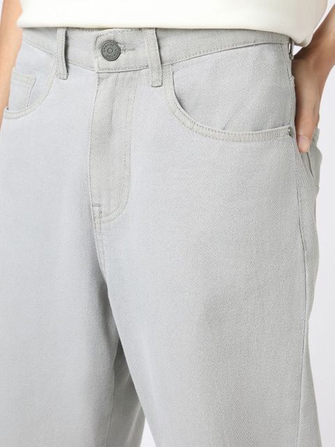 Urbano Fashion Men Loose Fit Mid Rise Grey Jeans - Image 5