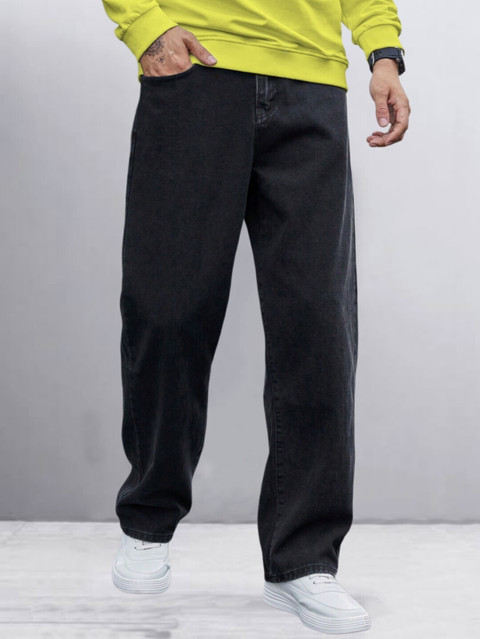 OFTEN LOOK Loose Fit Men Black Jeans Buy OFTEN LOOK Loose Fit