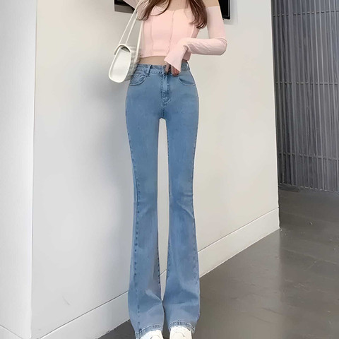 Haadiya store Boot-Leg Women Light Blue Jeans Buy Haadiya store - Main Image