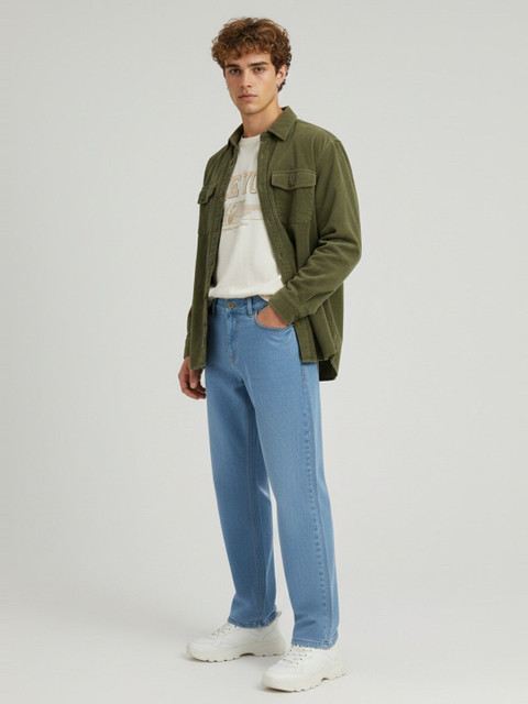 Glitchez Straight Fit Men Blue Jeans - Buy Glitchez Straight Fit