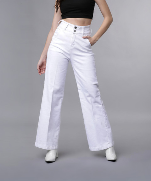 Tokyo Talkies Flared Women White Jeans
