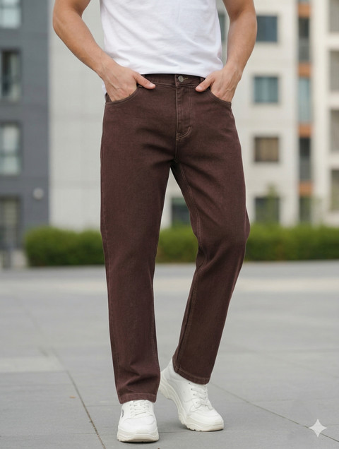 MovaMart Mom Fit Men Brown Jeans - Buy MovaMart Mom Fit Men Brown