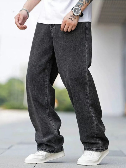 OFTEN TREND Loose Fit Men Black Jeans Buy OFTEN TREND Loose Fit