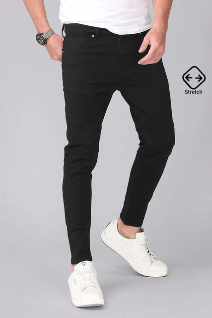 Snitch Men Skinny Mid Rise Black Jeans - Image 6
