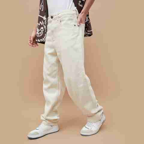 DENIM LOOK Loose Fit Men White Jeans - Buy DENIM LOOK Loose Fit