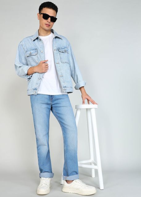 Levi's Men Straight Fit Mid Rise Light Blue Jeans - Image 6