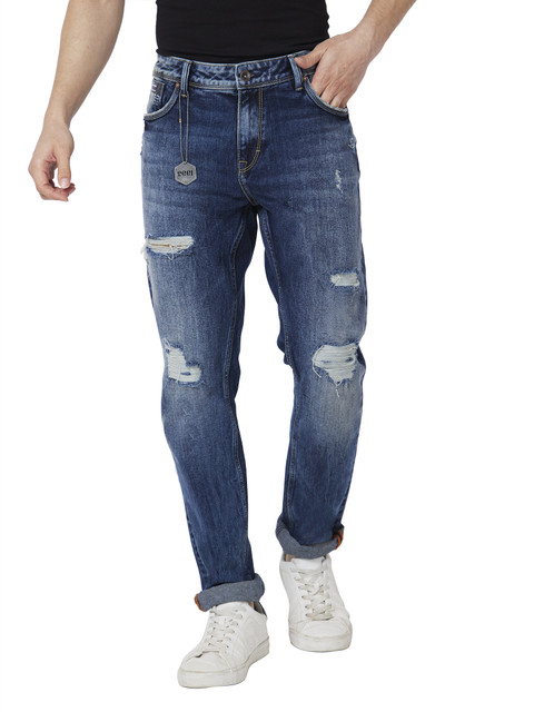 Spykar Straight Fit Men Dark Blue Jeans Buy Spykar Straight Fit