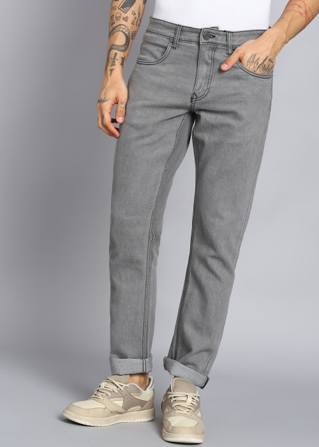 WROGN Straight Fit Men Grey Jeans