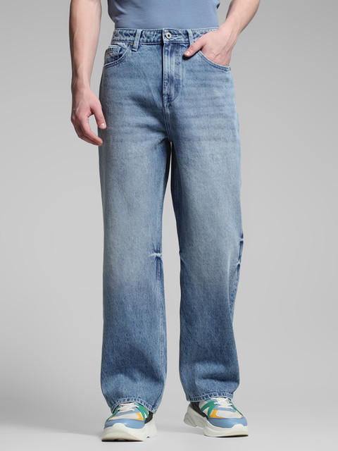 JACK JONES Loose Fit Men Light Blue Jeans