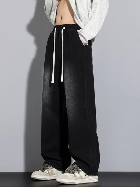 CLASSIC TORCH Men Wide Leg Mid Rise Black Jeans - Image 5