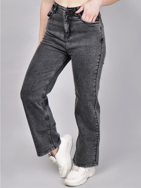 ZXN Clothing Straight Fit Women Dark Grey Jeans - Buy ZXN Clothing