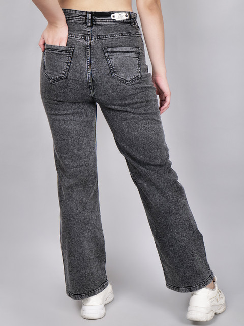 ZXN Clothing Straight Fit Women Dark Grey Jeans - Buy ZXN Clothing