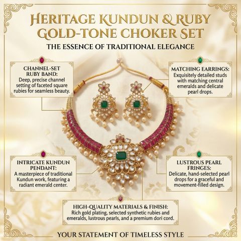 zxriz Alloy Gold-plated Multicolor Jewellery Set Price in India