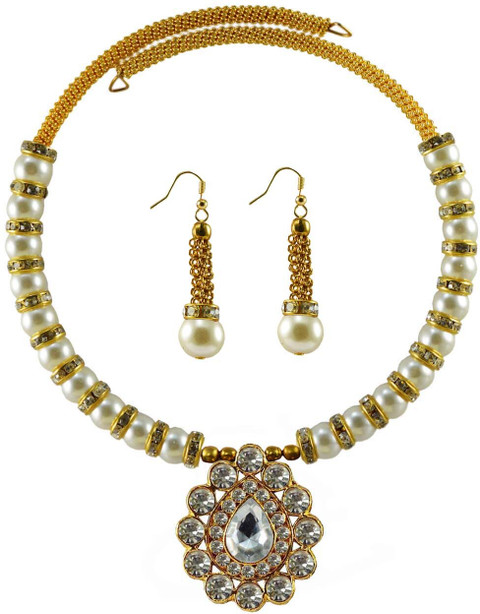 Vidhya Kangan Crystal Gold-plated Multicolor Jewellery Set