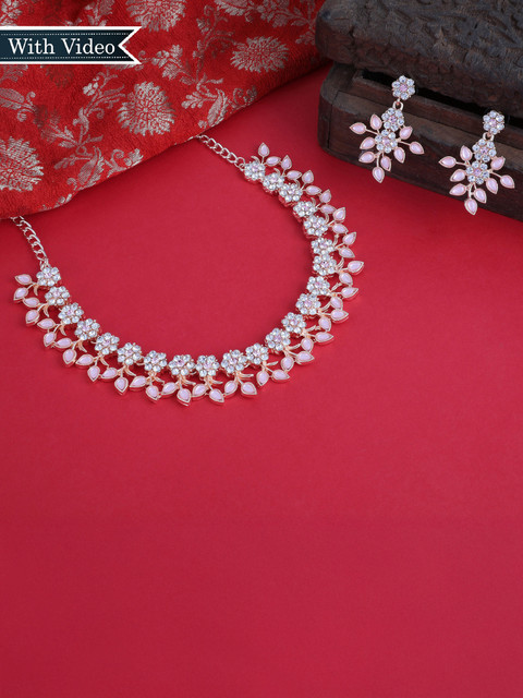 brado jewellery Brass Gold-plated Gold, Pink Jewellery Set Price