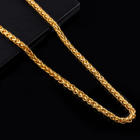 BRANDSOON Combo of Gram Gold plated Chain For Boys and Man Gold