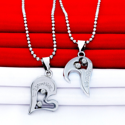 Thrillz Valentine Gift For Couple Silver Chain Heart Shape Pendant