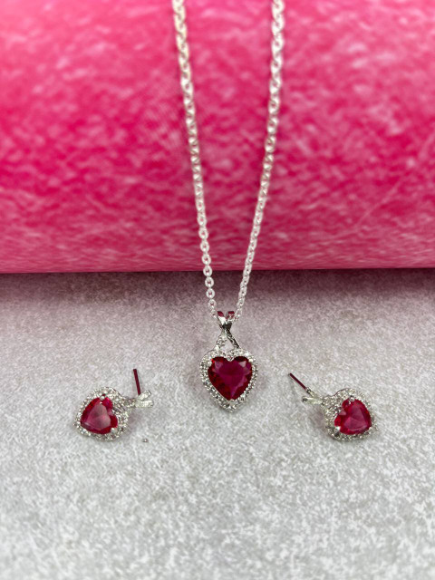 SIPARDH Alloy Silver Pink Jewellery Set Price in India Buy