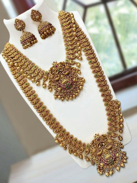 KEYMAX Alloy Gold-plated Gold Jewellery Set Price in India Buy