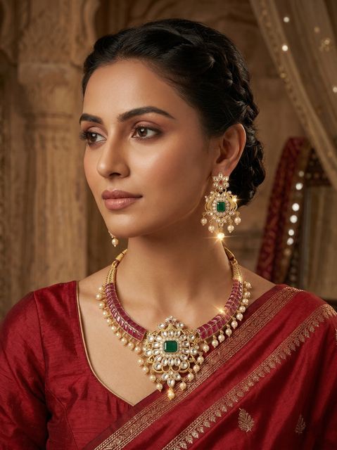 zxriz Alloy Gold-plated Multicolor Jewellery Set Price in India