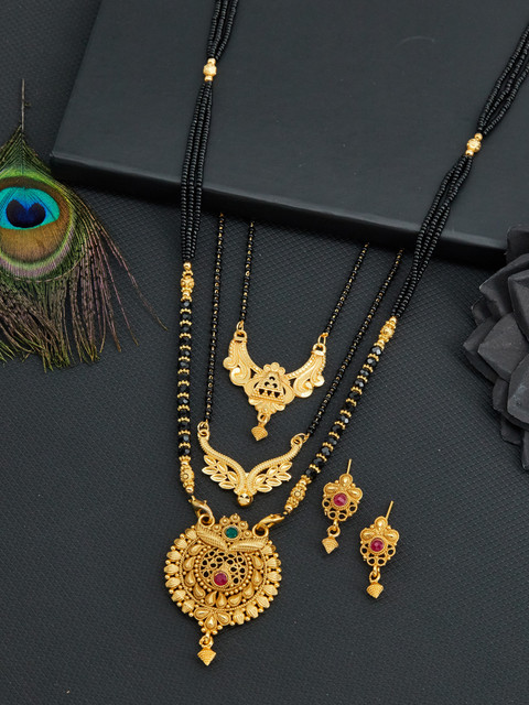 jewelry set black copper jewelry WoyGems Copper Gold, Black Jewellery Set