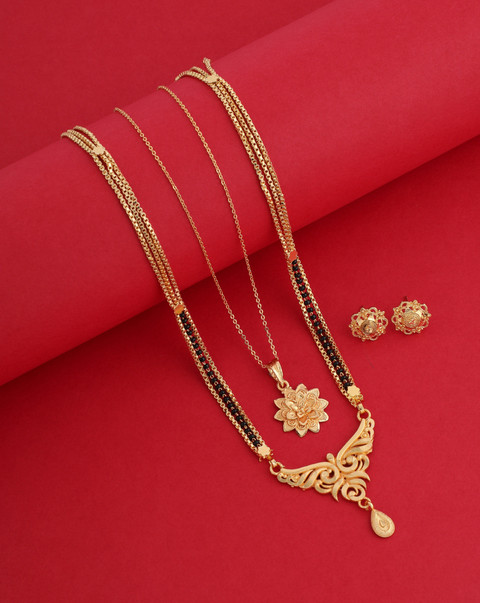 Jewel WORLD Metal Gold-plated Gold Jewellery Set