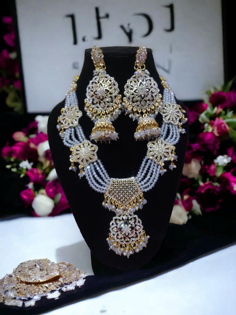 trendzi Alloy White Jewellery Set Price in India Buy trendzi