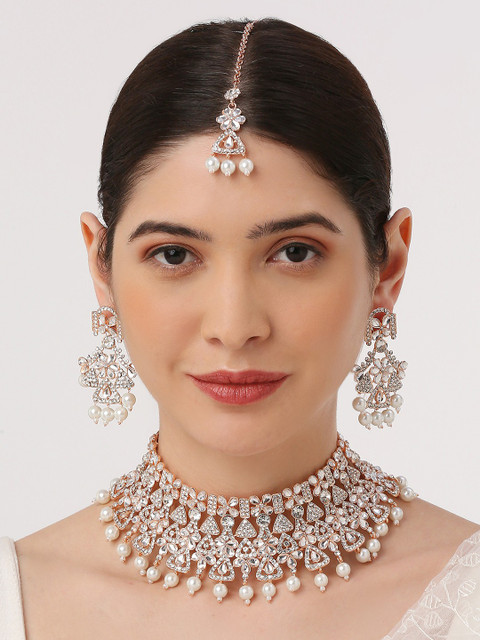VATSALYA creation Alloy Gold-plated Rose Gold Jewellery Set Price