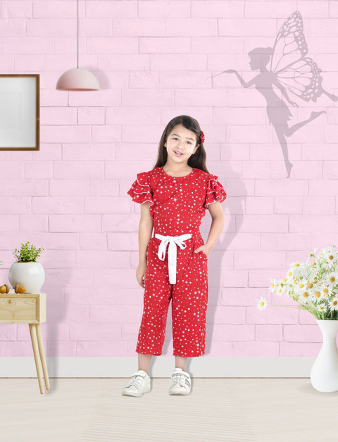 CUTIEKINS Printed Girls Jumpsuit