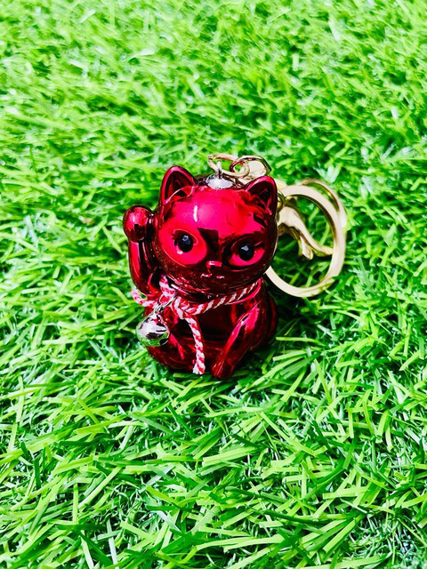 GKM Cat Cute Pushy latest design 3D keychain with hook for girls