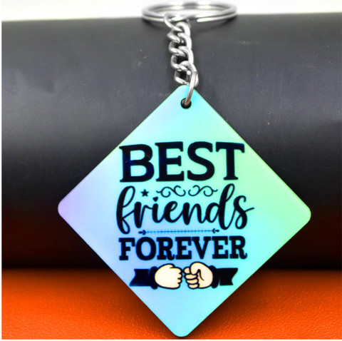 AFH Best Friend Forever Wooden Sky Blue Friend Gift Keychain  Boys,Girls,Men,Women Key Chain