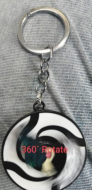 mik JUJUTSU KAISEN GOJO SATORU PREMIUM 360 DEGREE ROTATE Key Chain