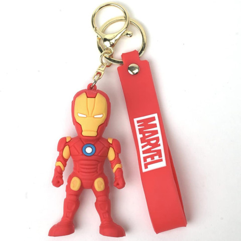 HappierYou Iron Man 3D Silicone Rubber Keychain Iron Man Marvel