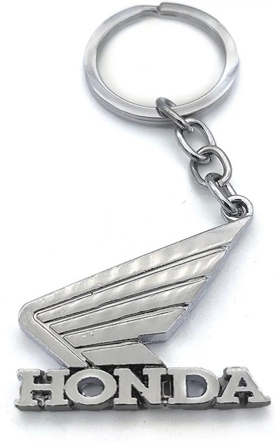 Jainsburys Honda Activa Logo Silver Metal Keychain Best Quality