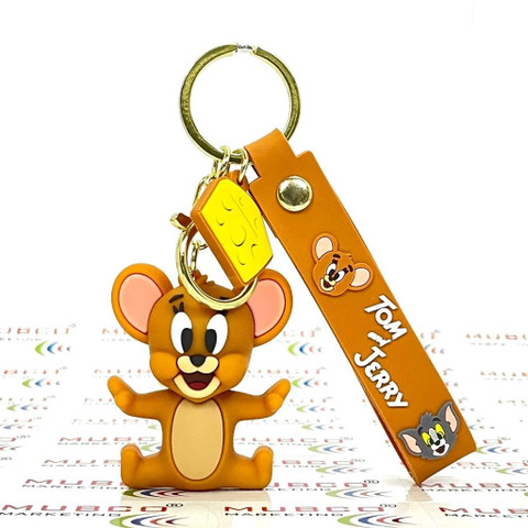 Mubco Cute Jerry 3D Keychain | Strap Charm & Hook | PVC Cartoon