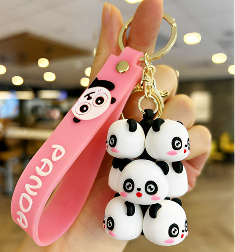 SARASI Cute Panda Key Chain For Kids, School Bag, Home, Purse Key  Chain