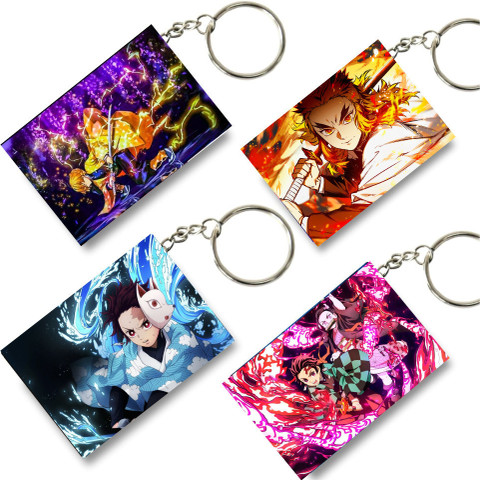 TheInkPalette demon slayer Anime Printed Keychain For Bike, Scooty
