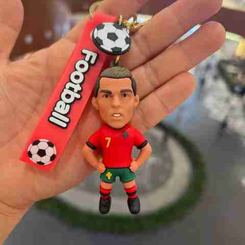 ロナウド　シェフチェンコ フィギュアキーホルダーセット ronaldo-portugal-3d-keychain-