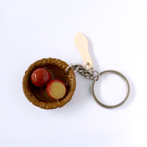 Esmaric Gulab Jamun Keyring Miniature Food Keyring Best gift