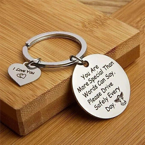 Myurawells Drive Safe Keychain Gifts For Husband Boyfriend On