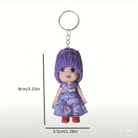 Zoom Crafts Mini Cute Doll Keychain for Girls Pack of 1 | Toy for