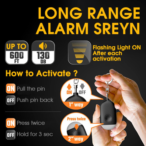 PALAY Safety Gadgets for Self Defence, Personal Alarm Keychain - Main Image