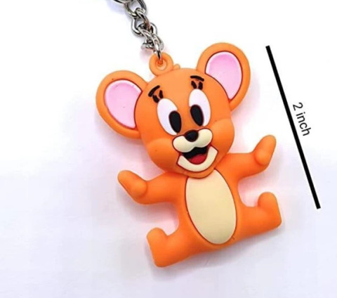 mr sales Tom Jerry 3D Soft Silicone Rubber Band Miniature Keychain ,Pack  of set Key Chain - Main Image
