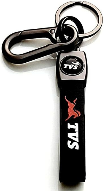 Mistazzo TVS Leather Hook Metal Keyring For Bike Jupiter Key Chain