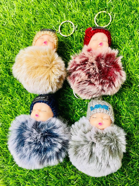 Next Gen Keychains Doll four pcs premium quality keychain soft fur