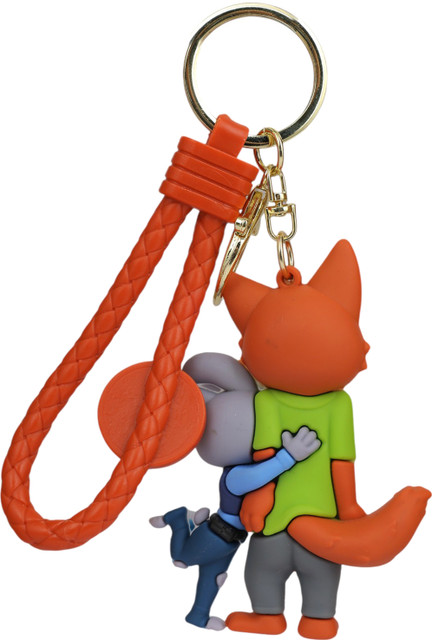 Daiyamondo Zootopia Fox And Bunny Funny Couple Keychain For Lovely