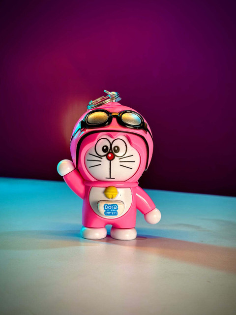 VENQOR Doraemon Face Changing Keychain with Bamboo Copter Cute